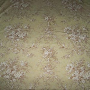 KRAVET LAURA ASHLEY French Country Queensway Shabby Bouquets Birds Toile Fabric 10 Yards Toffee Multi