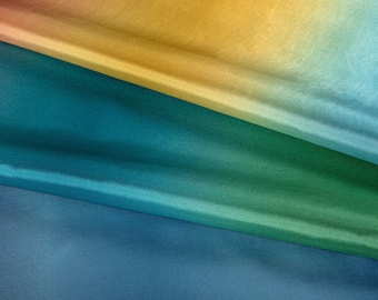 BRUNSCHWIG & FILS Ombre Stripe Silk Drapery Fabric 10 Yards Multi