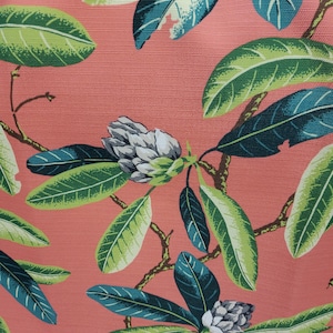 SCALAMANDRE Classic Floral Indoor-Outdoor Fabric 10 Yards Flamingo