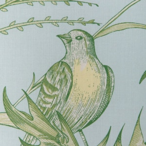 BRUNSCHWIG & FILS Birds And Thistle II Cotton Fabric 10 Yards Sky