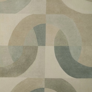 LEE JOFA Kelly Wearstler Colonnade Modern Abstract Linen Fabric 10 Yards Parchment