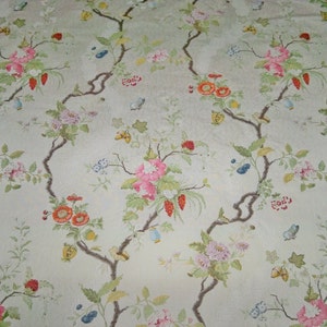 SCALAMANDRE APRILE SILK Lampas Fabric 5 Yards Colony Collection Magnolia