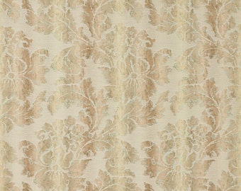 COLEFAX & FOWLER Ombre Scrolling Acanthus Leaves Damask Fabric 10 Yards Bronze