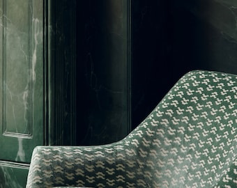 MANUEL CANOVAS Tino Wavy Cut Samt Polsterstoff Kissen Stoff 3 Meter Paon