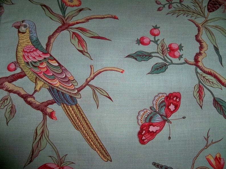 BRUNSCHWIG & FILS Birds Of A Feather Linen Fabric 10 Yards Etsy