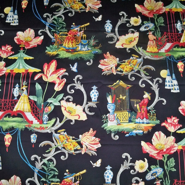 Chinoiserie Fabric Etsy