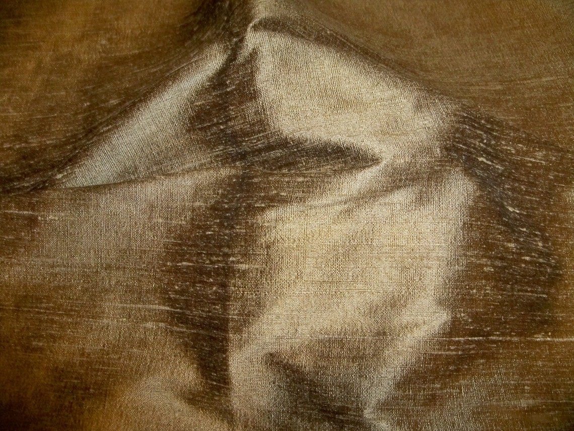 SILK LOOM Inc. ANTIGUA 3 Ply Raw Silk Fabric 10 Yards Antique Gold Etsy