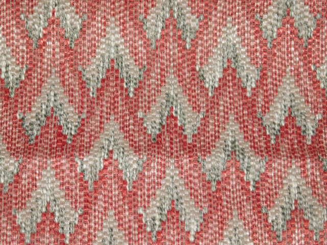 COLEFAX & FOWLER Zig Zag Flame Stitch Geometric Woven Upholstery