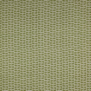 COLEFAX & FOWLER Petite Scrolling Leaves Stripe Linen Fabric 10 Yards Leaf green