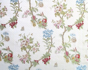 SCALAMANDRE Ninfa Floral Garden Strie Lampas Fabric 10 Yards Avorio