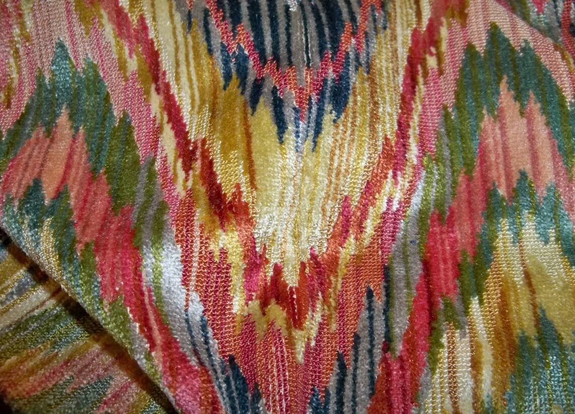 CLARENCE HOUSE Exclusive TALCY Flame Stitch Zig Zag Velvet Etsy