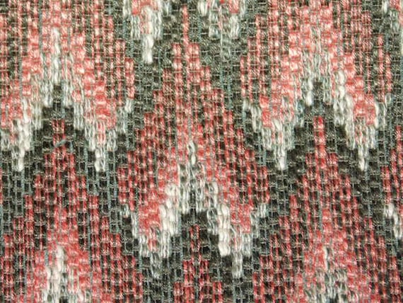 COLEFAX & FOWLER Zig Zag Flame Stitch Geometric Woven Upholstery