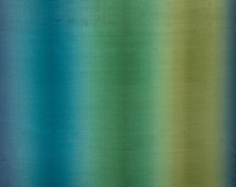 BRUNSCHWIG & FILS Ombre Stripe Silk Drapery Fabric 10 Yards Marine