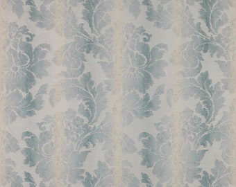 COLEFAX & FOWLER Ombre Scrolling Foglie d'acanto Tessuto damascato 10 iarde Aqua