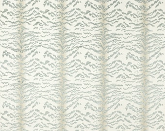 COWTAN TOUT Rajah Tiger Velvet Fabric 10 Yards Celadon