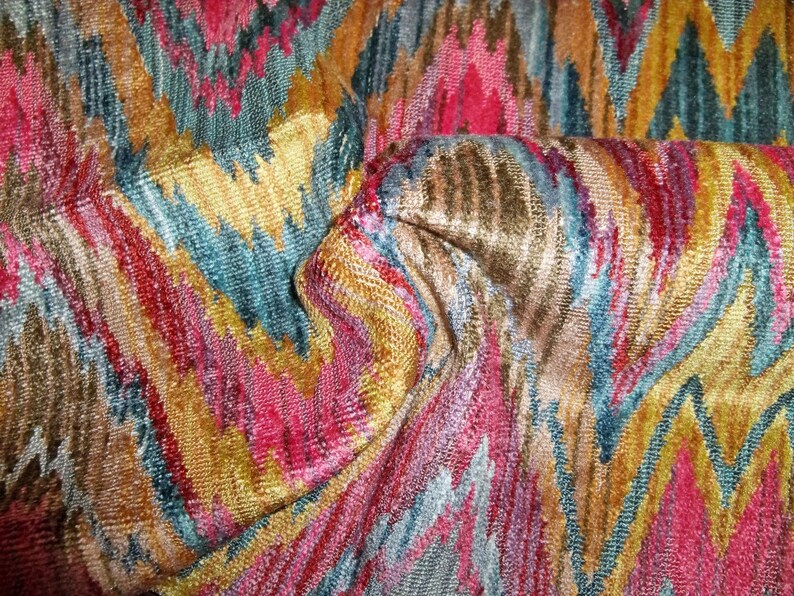CLARENCE HOUSE Exclusive TALCY Flame Stitch Zig Zag Velvet Etsy