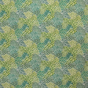 BRUNSCHWIG & FILS Bargello Cotton Print Fabric 10 Yards Green Leaf