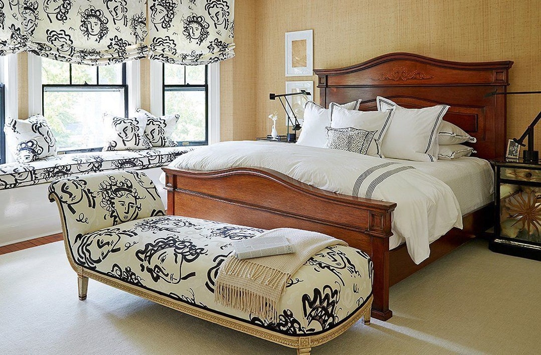 CLARENCE HOUSE JULES Et Jim Sketch Cotton Toile Fabric 10 Yards
