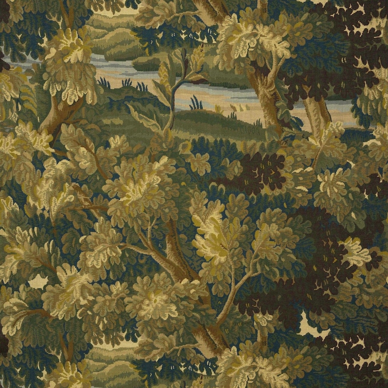 COWTAN & TOUT Rustic FOREST Trees Fabric 10 Yards Green Multi Etsy