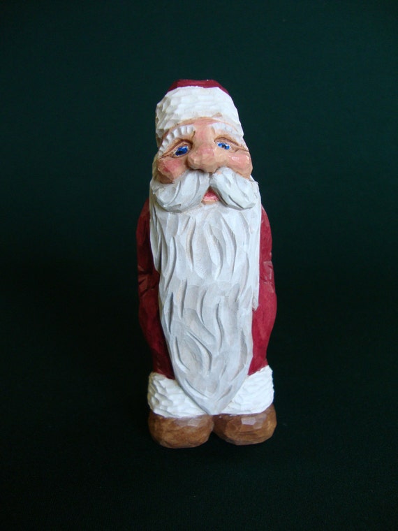 Santa Wood Carvings curated by The Wood Carvers of Etsy on Etsy