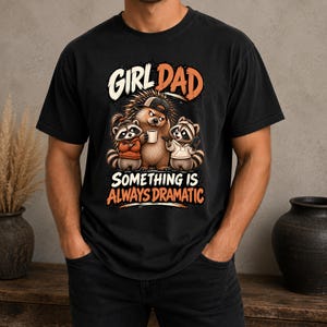 T-shirt med tvättbjörnsmotiv, pappa ...