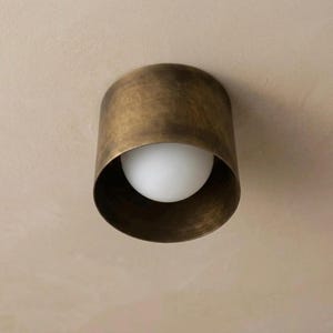 Mid Century Modern Ceiling Spot Light, Handmade Brass Flush Mount Light Fixture, Directional Ceiling Light, Brass Spotlight, Modern Kitchen