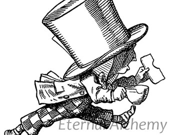 Mad Hatter on the March - Alice in Wonderland Digital Image - Instant Download