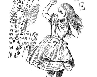 Just a Pack of Cards - Alice in Wonderland Digital Image - Instant Download