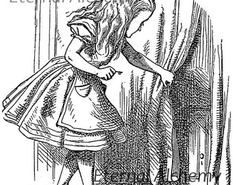 The Door to Wonderland - Alice in Wonderland Digital Image - Instant Download