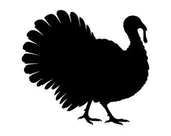 Wildtruthahn (PNG, SVG), balzender Truthahn (Clipart), Jagdsaison-Shirt, Thanksgiving-Vektor, Silhouette-Design