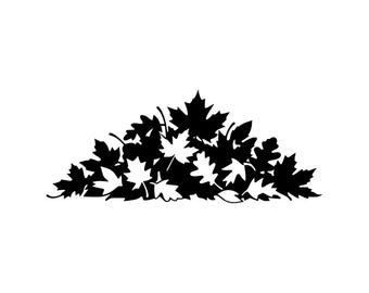 Laubhaufen (PNG, SVG), Herbstahornblätter, Herbstbordüre (Vektor), Erntedank-Schild, Silhouette-Download