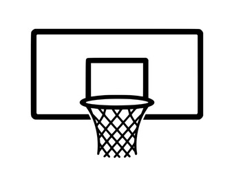 Basketball Backboard PNG SVG, Hoop Net Clipart, Team Banner, Digital Download, Sports Designs, Silhouette