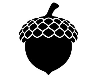 Eichel (PNG, SVG), Wald-Kinderzimmerdeko, Herbst-Vektorgrafik, Thanksgiving-Schild, Herbst-Shirt, Silhouette, Download