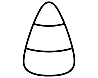 Contorno de caramelos de maíz PNG SVG, página para colorear de Halloween, arte de pared de otoño, descarga digital