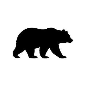 Björnsilhuett PNG SVG, vandrande vilda djur design, stugskjorta clipart presentdekal konst