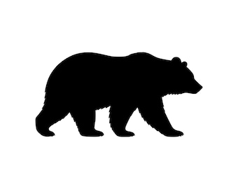 Bärensilhouette (PNG, SVG), Wildtiermotiv, Aufkleber für Hüttenhemden, Geschenkidee