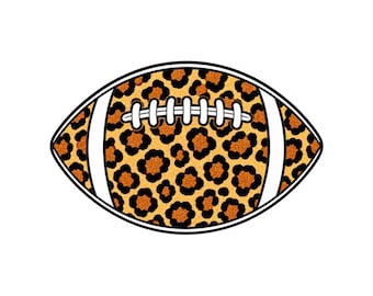 Leopard Football PNG, Gepardenmuster-Clipart, Friday Night Lights, Team Mom Shirt, Glitzer-Sublimation