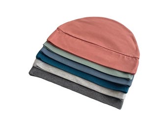 Bamboo beanie cap | handmade bamboo jersey snug sleep beanie hat - soft, breathable, and eco-friendly headwear for everyday chemo hair wrap