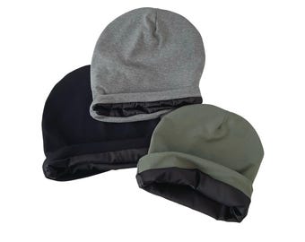 Satin Lined Slouchy Beanie | Soft Cotton Jersey Hair Loss Hat | Alopecia & Chemo Headwear | Women's Sleep Cap