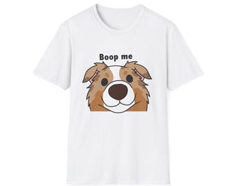 Australian Shepherd Boop Me T-Shirt | Dog Portrait Graphic Tee