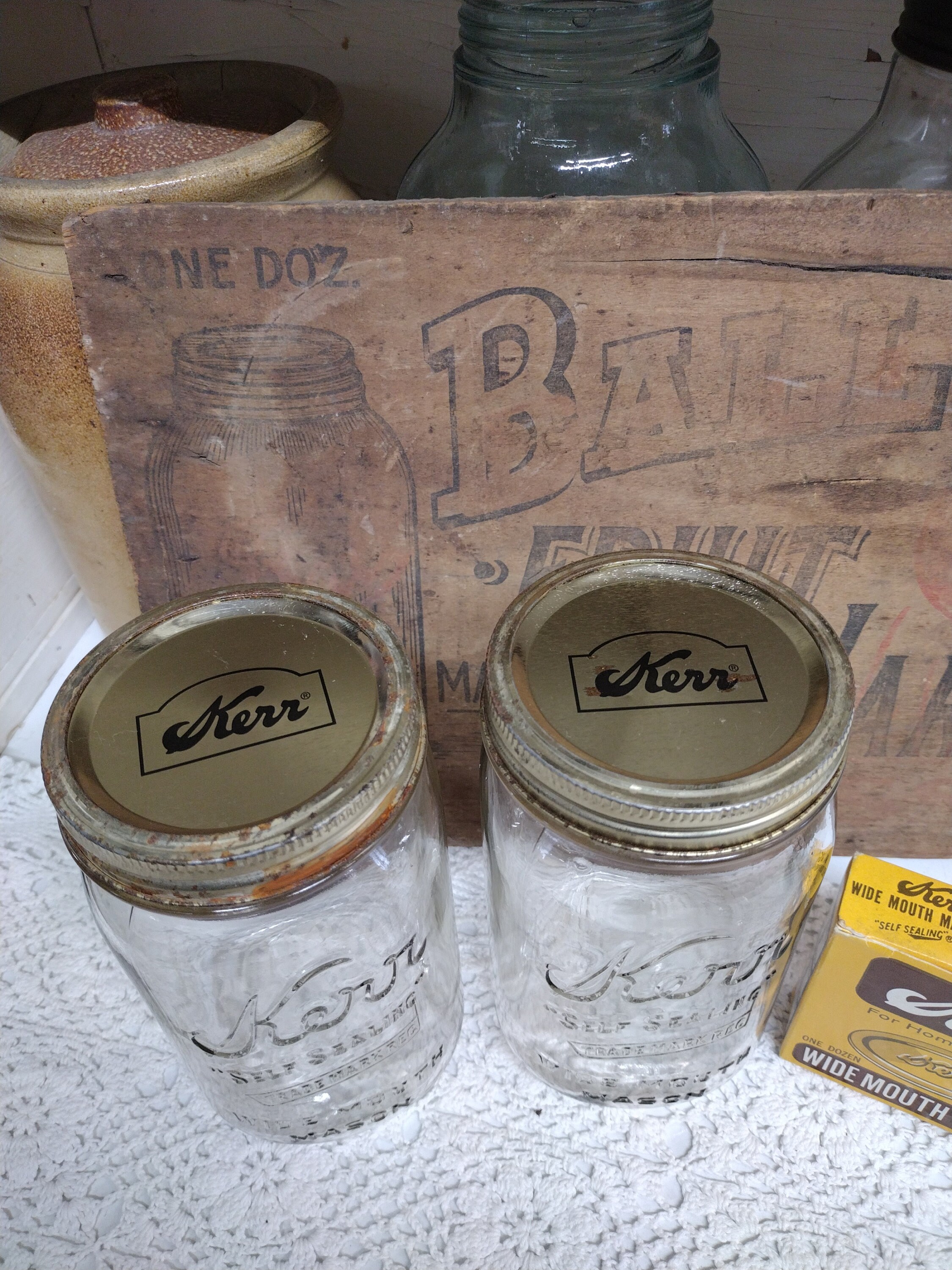 Vintage Kerr Wide Mouth Self Sealing Mason Jar 1 pint