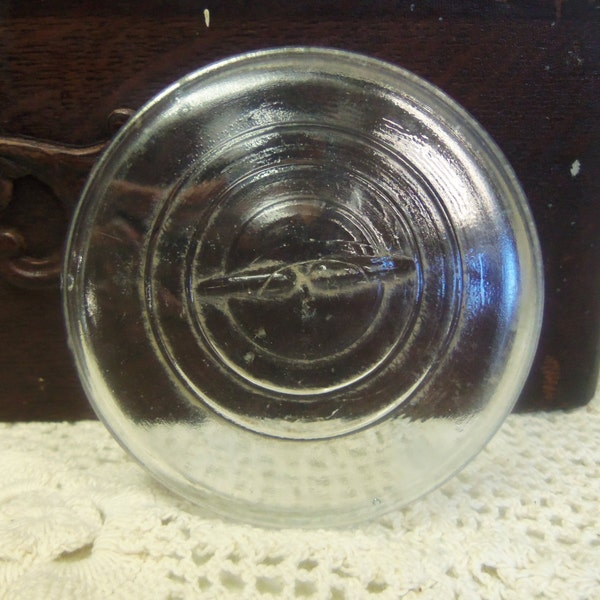 1 Clear Slightly Imperfect Glass Wide Mouth Glass Lid for Ball Eclipse Wide Mouth Jars May have lines in the glass NOT FOR GALLON Sized Jars