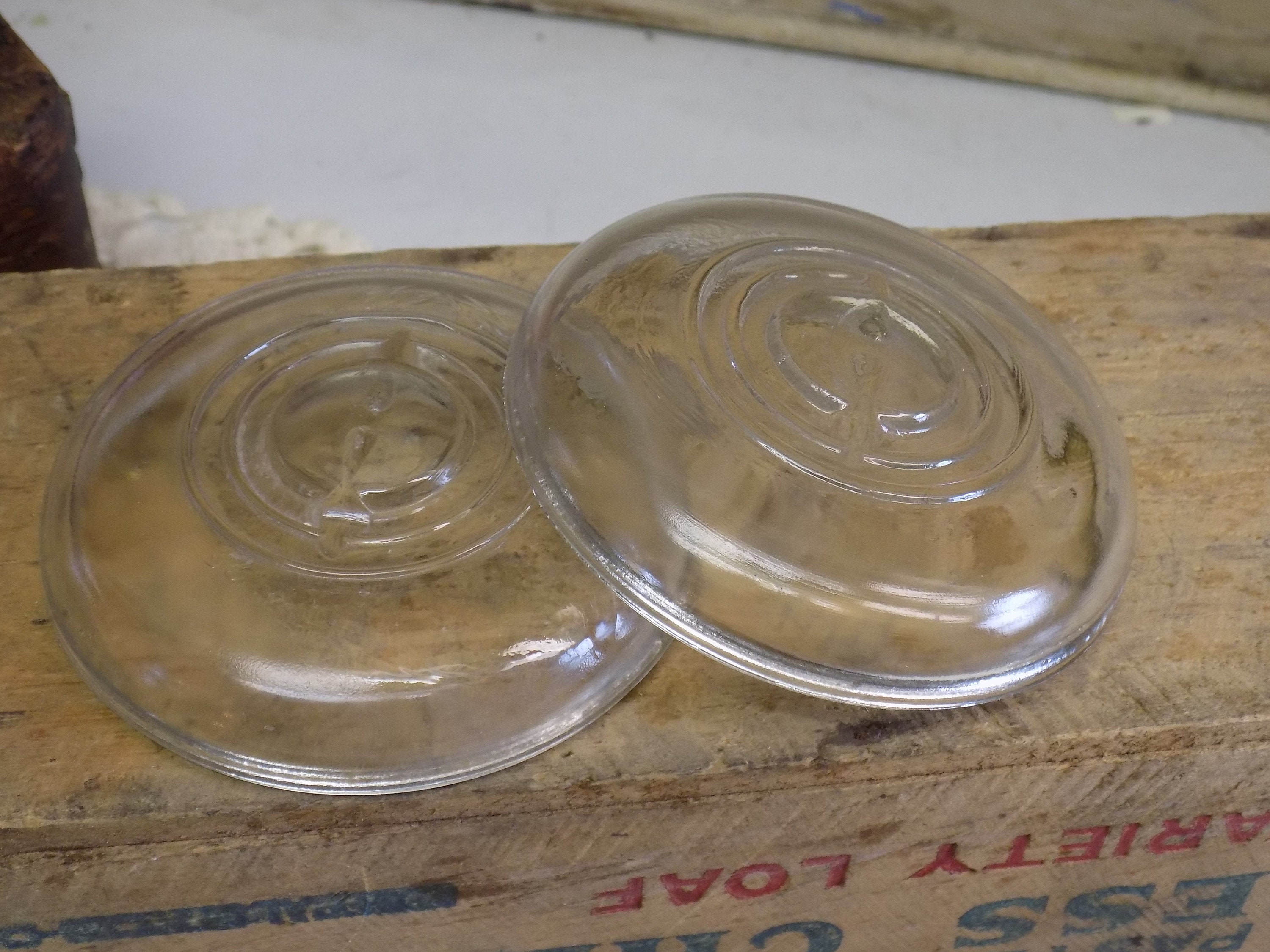 2 Clear Glass Jar Lids for Ball Ideal or Wire Bail Jars Etsy