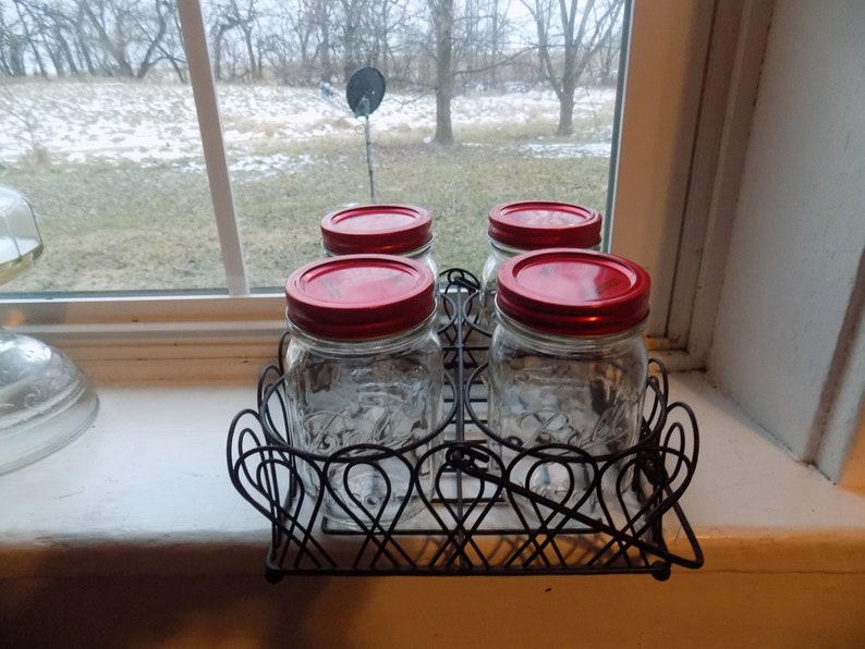 One Modern Canning Jar Carrier Display with 4 New Stars and Etsy