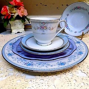 6 Piece Vintage IMPERFECT Mismatched China Place Setting Vintage Tea Party Wedding China 1145