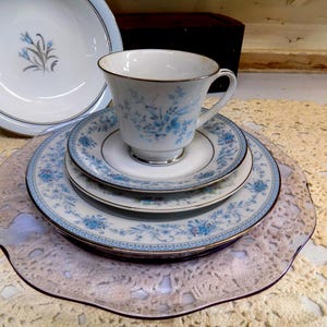 6 Piece Vintage IMPERFECT Mismatched China place setting Tea Party Wedding China 1375