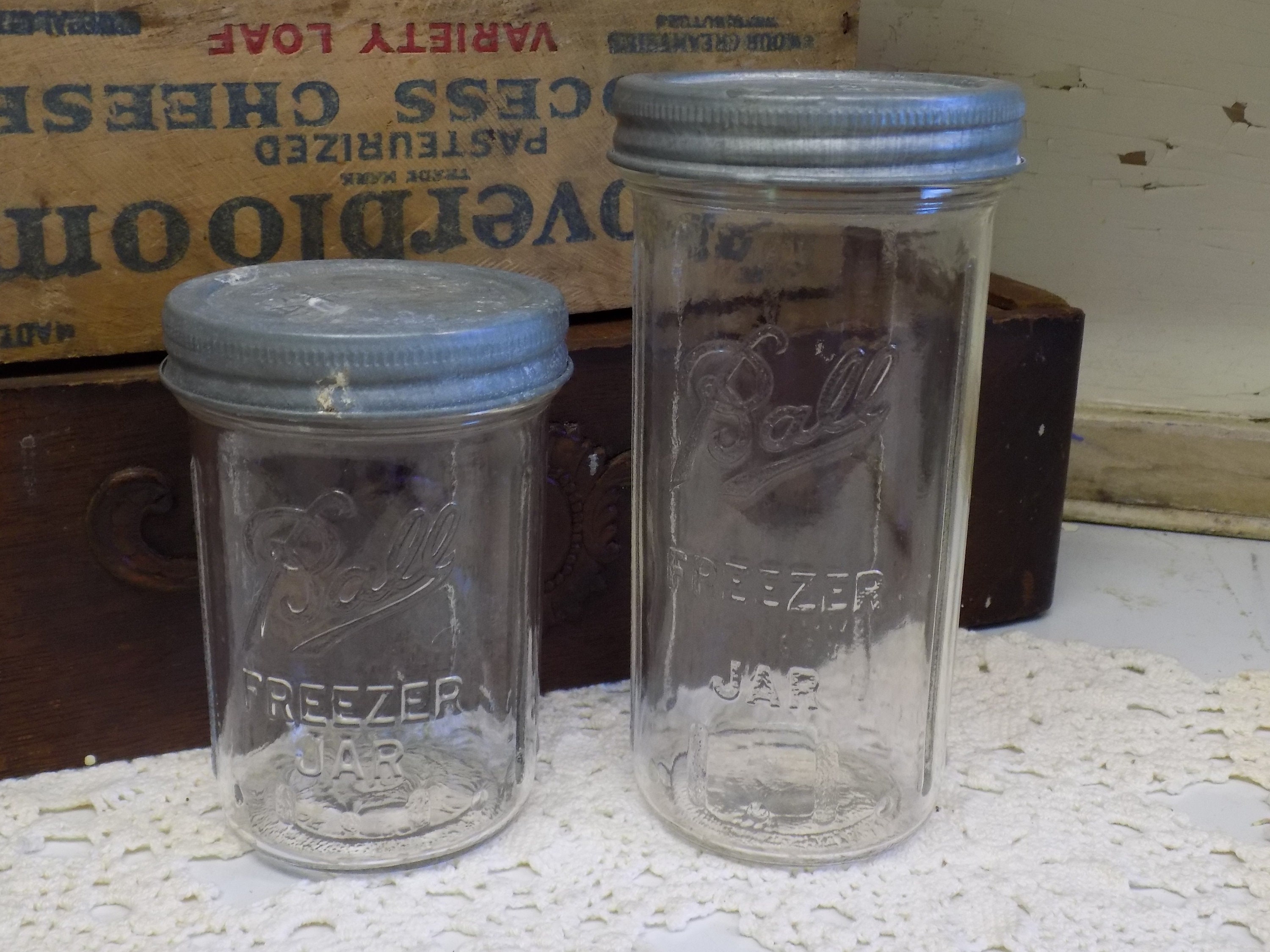Vintage 1940's Ball Freezer Jars-20 oz & 12 oz - Ruby Lane