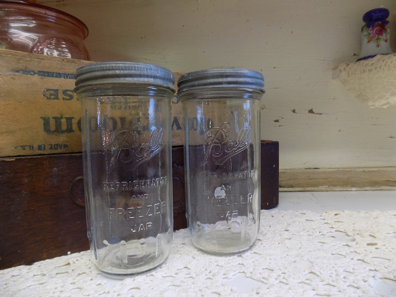 2 Ball Refrigerator and Freezer Jars Clear with Wide Mouth Etsy