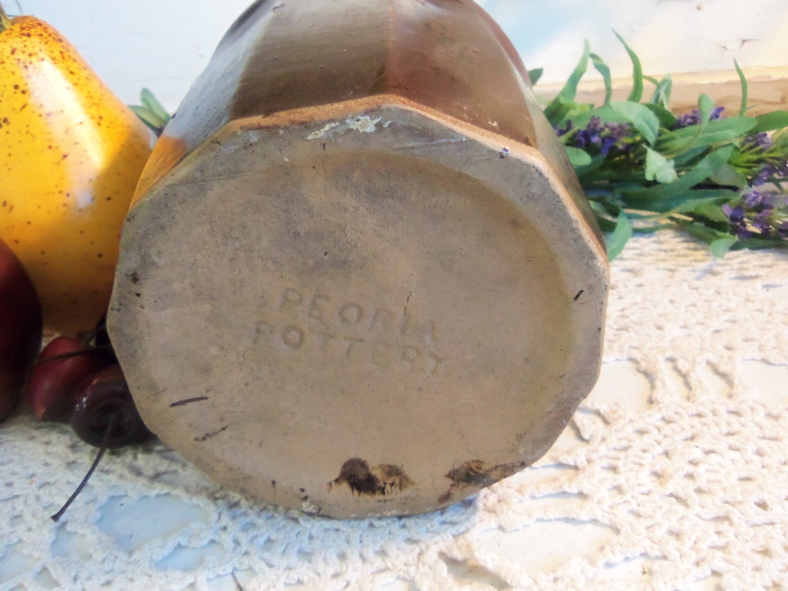 Antique Peoria Pottery Wax Seal Canning Fruit Jar Crock B482 Etsy