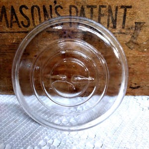 One Clear Imperfect Glass Wide Mouth Glass Lid for Ball Eclipse Wide Mouth Jars May have lines in the glass NOT FOR GALLON Sized Jars